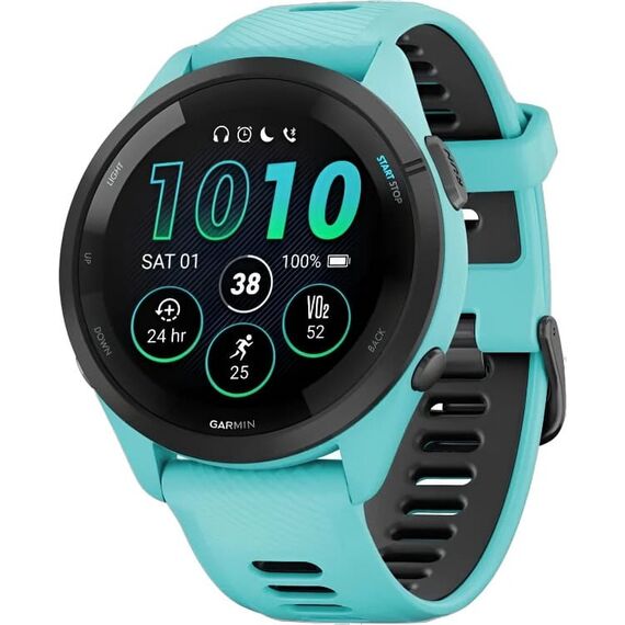 Смарт-часы Garmin Forerunner 265 Aqua/Black, Размер корпуса : 46 мм, Цвет: Aqua/Black, изображение 2 Смарт-часы Garmin Forerunner 265 Aqua/Black, Размер корпуса : 46 мм, Цвет: Aqua/Black, изображение 2