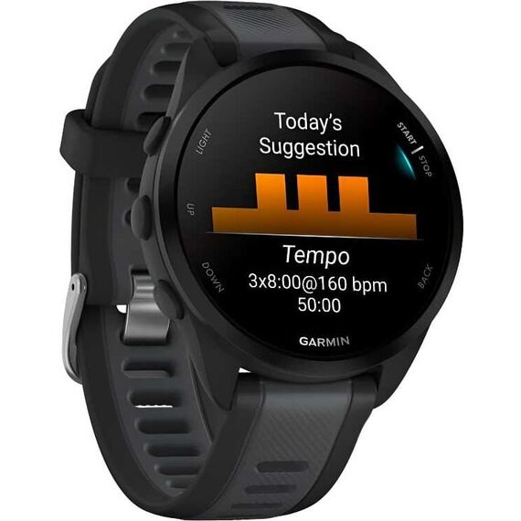 Смарт-часы Garmin Forerunner 165 Music Black/Slate Gray, МУЗЫКА (легко загрузите на часы до 500 песен): Да, Цвет: Black/Slate Gray, изображение 4 Смарт-часы Garmin Forerunner 165 Music Black/Slate Gray, МУЗЫКА (легко загрузите на часы до 500 песен): Да, Цвет: Black/Slate Gray, изображение 4