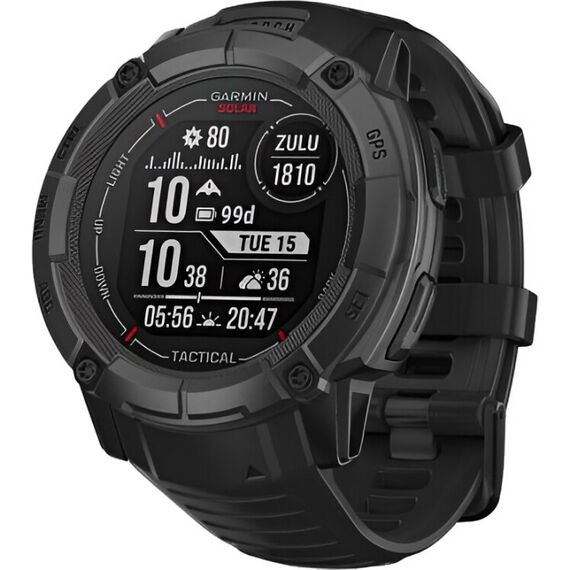 Смарт-часы Garmin Instinct 2X Solar Tactical Edition Black, Версия: Tactical, Размер корпуса : 50 мм, SOLAR (Версии с линзами для зарядки от солнечной батареи собирают солнечную энергию и продлевают срок службы батареи.): Да, Цвет: Black