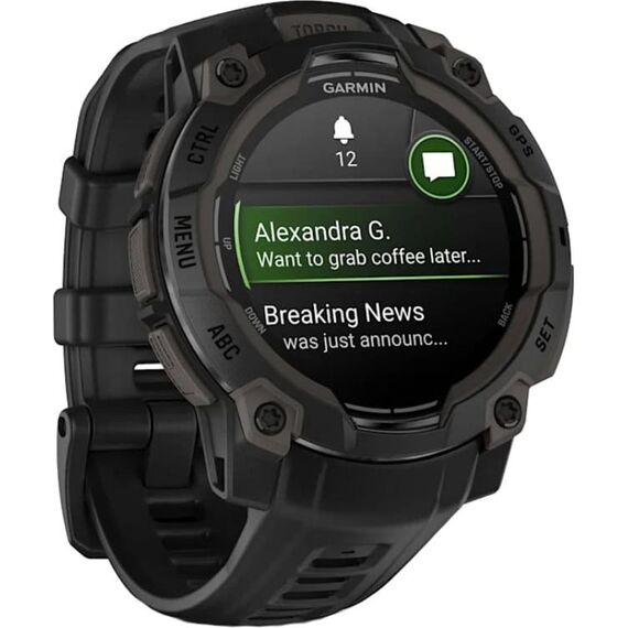 Смарт-часы Garmin Instinct 3 Amoled | 45 mm | Black with Black Band, Версия: Instinct 3 Amoled, Размер корпуса : 45 мм, Цвет: Black, изображение 4 Смарт-часы Garmin Instinct 3 Amoled | 45 mm | Black with Black Band, Версия: Instinct 3 Amoled, Размер корпуса : 45 мм, Цвет: Black, изображение 4