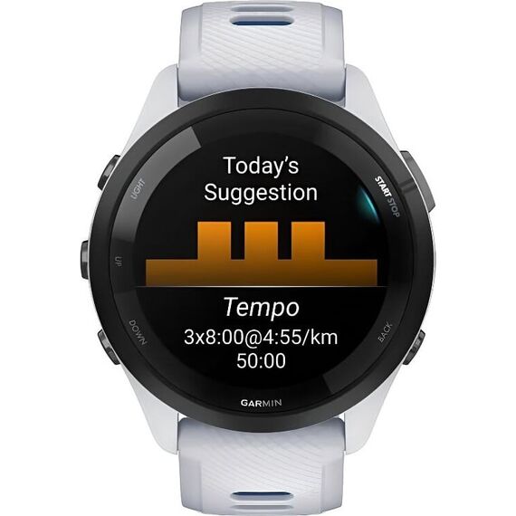 Смарт-часы Garmin Forerunner 265 Whitestone/Tidal Blue, Размер корпуса : 46 мм, Цвет: Whitestone/Tidal Blue, изображение 3 Смарт-часы Garmin Forerunner 265 Whitestone/Tidal Blue, Размер корпуса : 46 мм, Цвет: Whitestone/Tidal Blue, изображение 3