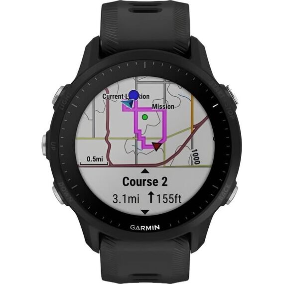 Смарт-часы Garmin Forerunner 955 Black, SOLAR (Версии с линзами для зарядки от солнечной батареи собирают солнечную энергию и продлевают срок службы батареи.): Нет, Цвет: Black, изображение 5 Смарт-часы Garmin Forerunner 955 Black, SOLAR (Версии с линзами для зарядки от солнечной батареи собирают солнечную энергию и продлевают срок службы батареи.): Нет, Цвет: Black, изображение 5