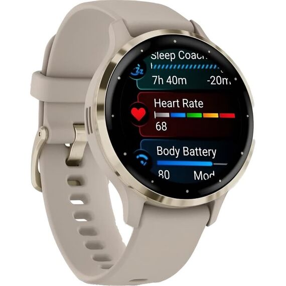 Смарт-часы Garmin Venu 3S Soft Gold Stainless Steel Bezel with French Gray Case, Размер корпуса : 41 мм, Цвет: French Gray, изображение 4 Смарт-часы Garmin Venu 3S Soft Gold Stainless Steel Bezel with French Gray Case, Размер корпуса : 41 мм, Цвет: French Gray, изображение 4