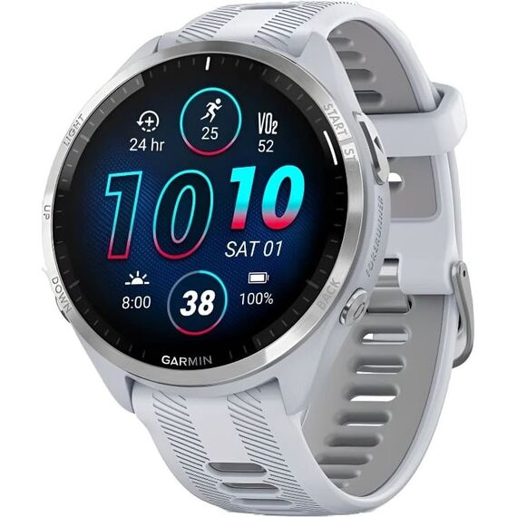 Смарт-часы Garmin Forerunner 965 Titanium Bezel with Whitestone Case and Whitestone/Powder Gray, Цвет: Whitestone/Powder Gray, изображение 2 Смарт-часы Garmin Forerunner 965 Titanium Bezel with Whitestone Case and Whitestone/Powder Gray, Цвет: Whitestone/Powder Gray, изображение 2