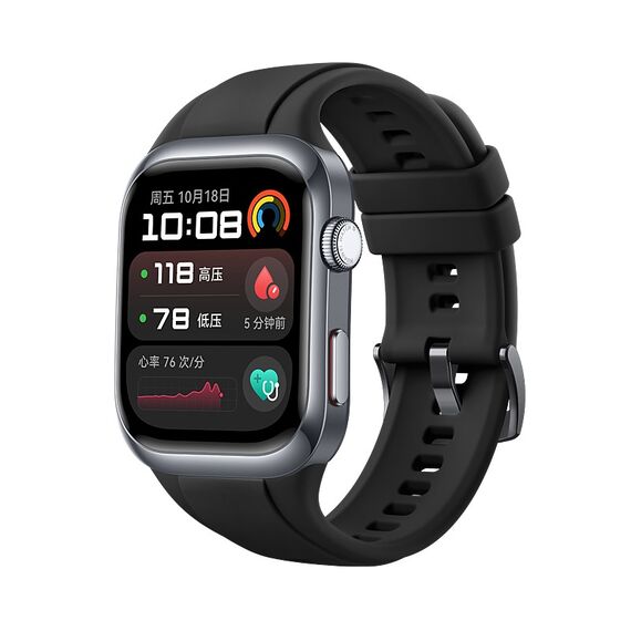 Ремешок для HUAWEI WATCH D2 без датчика давления | M | Black, Модель: Без датчика давления , Тип ремешка : Фторэластомеровый, Цвет ремешка: Черный, Размер ремешка : Размер M (130 мм - 160 мм), изображение 2