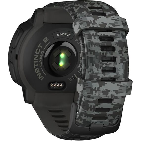 Смарт-часы Garmin Instinct 2 Camo Edition Graphite Camo, Версия: Camo, SOLAR (Версии с линзами для зарядки от солнечной батареи собирают солнечную энергию и продлевают срок службы батареи.): Нет, Размер корпуса : 45 мм, Цвет: Graphite Camo, изображение 7 Смарт-часы Garmin Instinct 2 Camo Edition Graphite Camo, Версия: Camo, SOLAR (Версии с линзами для зарядки от солнечной батареи собирают солнечную энергию и продлевают срок службы батареи.): Нет, Размер корпуса : 45 мм, Цвет: Graphite Camo, изображение 7
