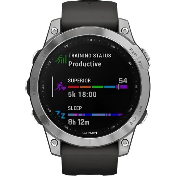 Смарт-часы Garmin Fēnix 7 Standard Edition Silver/Graphite, Версия: Standard, Размер корпуса : 47 мм, Цвет: Silver/Graphite, изображение 3