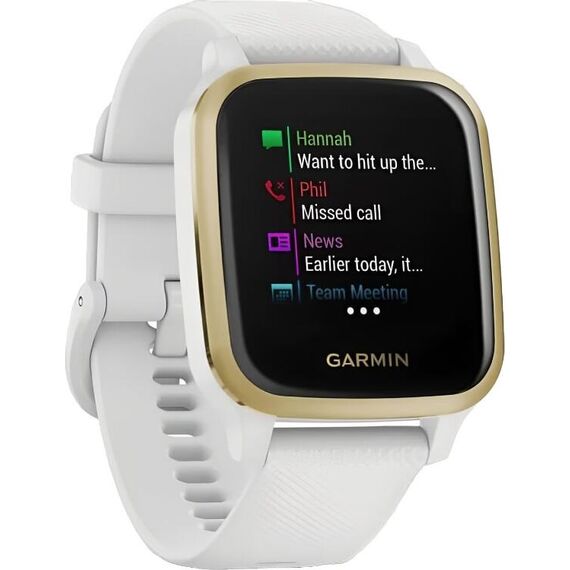 Смарт-часы Garmin Venu Sq Light Gold Aluminum Bezel with White Case, изображение 4 Смарт-часы Garmin Venu Sq Light Gold Aluminum Bezel with White Case, изображение 4