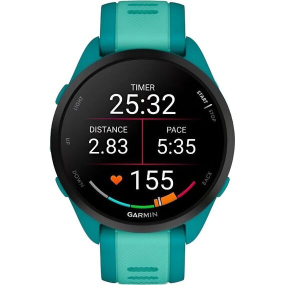 Смарт-часы Garmin Forerunner 165 Music Turquoise/Aqua, МУЗЫКА (легко загрузите на часы до 500 песен): Да, Цвет: Turquoise/Aqua, изображение 3 Смарт-часы Garmin Forerunner 165 Music Turquoise/Aqua, МУЗЫКА (легко загрузите на часы до 500 песен): Да, Цвет: Turquoise/Aqua, изображение 3