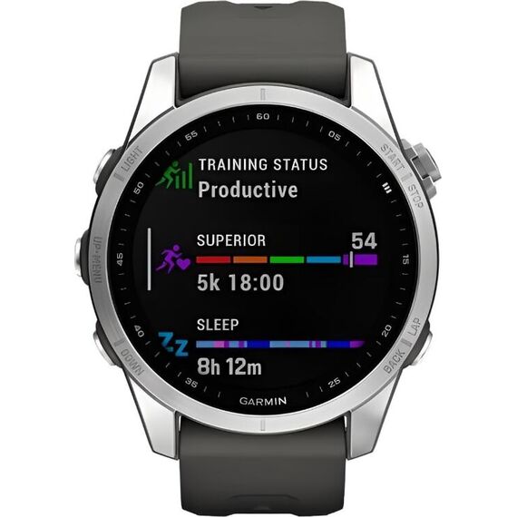 Смарт-часы Garmin Fēnix S7 Standard Edition Silver/Graphite, Версия: Standard, Размер корпуса : 42 мм, Цвет: Silver/Graphite, изображение 3