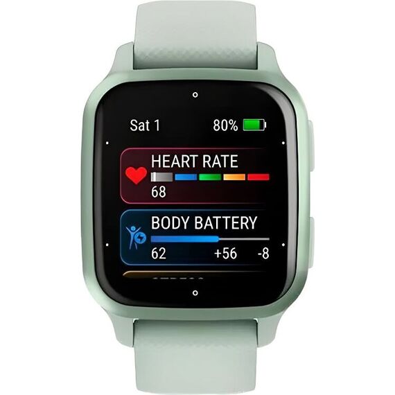 Смарт-часы Garmin Venu Sq 2 Metallic Mint Bezel with Cool Mint Case, Размер корпуса : 40 мм, Цвет: Cool Mint, изображение 3 Смарт-часы Garmin Venu Sq 2 Metallic Mint Bezel with Cool Mint Case, Размер корпуса : 40 мм, Цвет: Cool Mint, изображение 3