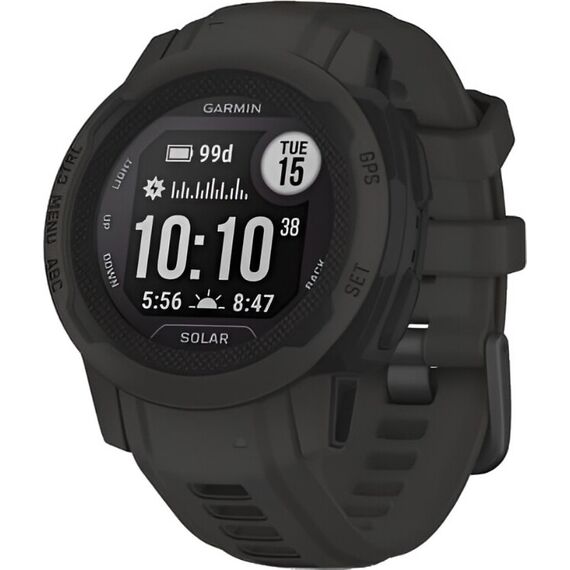 Смарт-часы Garmin Instinct 2S Solar Standard Edition Graphite, Версия: Standard, Размер корпуса : 40 мм, SOLAR (Версии с линзами для зарядки от солнечной батареи собирают солнечную энергию и продлевают срок службы батареи.): Да, Цвет: Graphite