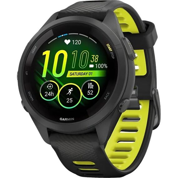 Смарт-часы Garmin Forerunner 265S Black/Amp Yellow, Размер корпуса : 42 мм, Цвет: Black/Amp Yellow, изображение 2 Смарт-часы Garmin Forerunner 265S Black/Amp Yellow, Размер корпуса : 42 мм, Цвет: Black/Amp Yellow, изображение 2