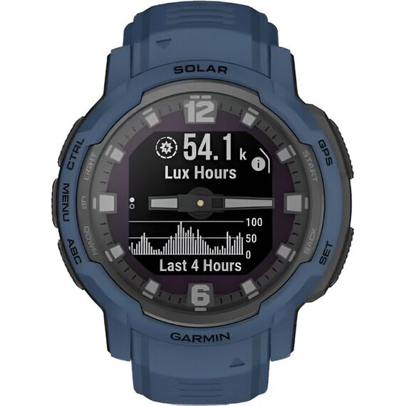 Смарт-часы Garmin Instinct Crossover Solar Standard Edition Tidal Blue, Версия: Standard, SOLAR (Версии с линзами для зарядки от солнечной батареи собирают солнечную энергию и продлевают срок службы батареи.): Да, Цвет: Tidal Blue, изображение 3 Смарт-часы Garmin Instinct Crossover Solar Standard Edition Tidal Blue, Версия: Standard, SOLAR (Версии с линзами для зарядки от солнечной батареи собирают солнечную энергию и продлевают срок службы батареи.): Да, Цвет: Tidal Blue, изображение 3