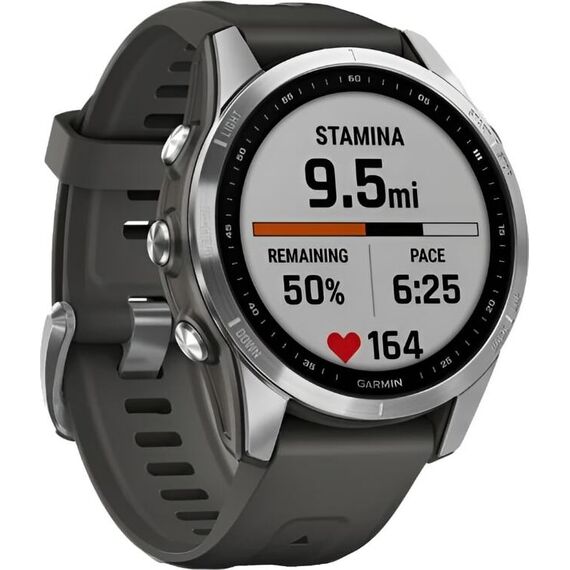 Смарт-часы Garmin Fēnix S7 Standard Edition Silver/Graphite, Версия: Standard, Размер корпуса : 42 мм, Цвет: Silver/Graphite, изображение 4