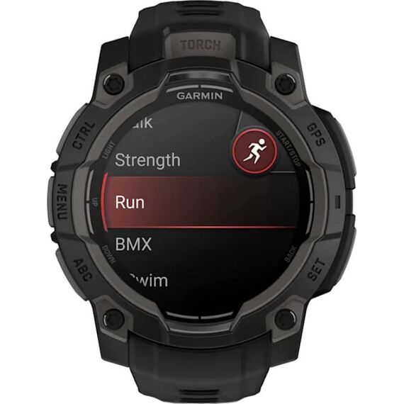 Смарт-часы Garmin Instinct 3 Amoled | 45 mm | Black with Black Band, Версия: Instinct 3 Amoled, Размер корпуса : 45 мм, Цвет: Black, изображение 3 Смарт-часы Garmin Instinct 3 Amoled | 45 mm | Black with Black Band, Версия: Instinct 3 Amoled, Размер корпуса : 45 мм, Цвет: Black, изображение 3