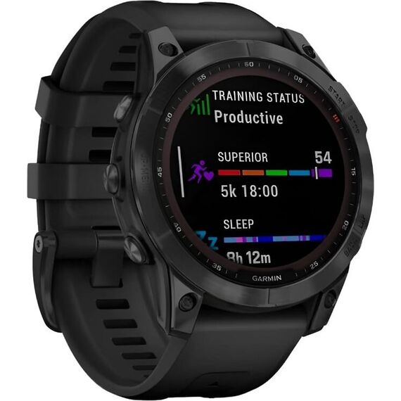 Смарт-часы Garmin Fēnix 7 Sapphire Solar Edition Black DLC Titanium with Black, Версия: Sapphire Solar, Размер корпуса : 47 мм, Цвет: Black DLC Titanium with Black, изображение 4