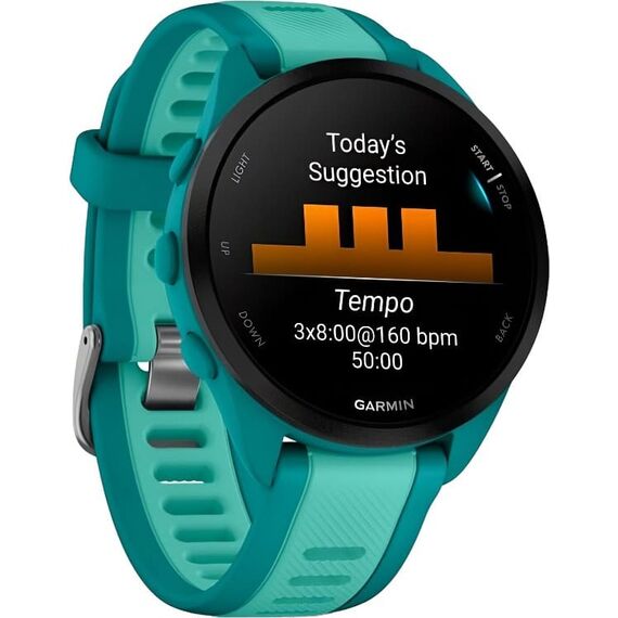 Смарт-часы Garmin Forerunner 165 Music Turquoise/Aqua, МУЗЫКА (легко загрузите на часы до 500 песен): Да, Цвет: Turquoise/Aqua, изображение 4 Смарт-часы Garmin Forerunner 165 Music Turquoise/Aqua, МУЗЫКА (легко загрузите на часы до 500 песен): Да, Цвет: Turquoise/Aqua, изображение 4