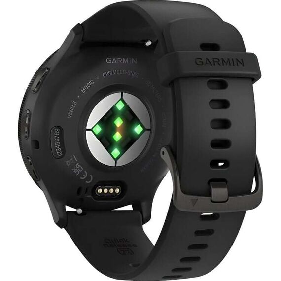 Смарт-часы Garmin Venu 3 Slate Stainless Steel Bezel with Black Case, Размер корпуса : 45 мм, Цвет: Black, изображение 7 Смарт-часы Garmin Venu 3 Slate Stainless Steel Bezel with Black Case, Размер корпуса : 45 мм, Цвет: Black, изображение 7