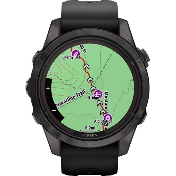 Смарт-часы Garmin Fēnix 7S Pro Sapphire Solar Edition Carbon Gray DLC Titanium, Версия: Pro | Sapphire Solar, Размер корпуса : 42 мм, Цвет: Carbon Gray DLC Titanium, изображение 5