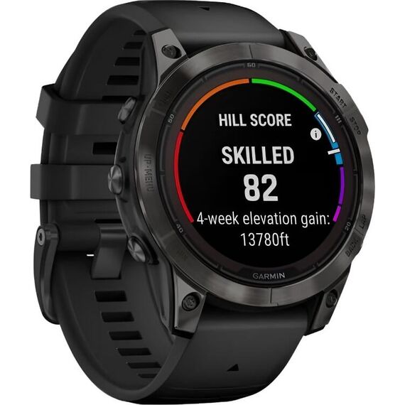 Смарт-часы Garmin Fēnix 7 Pro Sapphire Solar Edition Carbon Gray DLC Titanium, Версия: Pro | Sapphire Solar, Размер корпуса : 47 мм, Цвет: Carbon Gray DLC Titanium, изображение 4