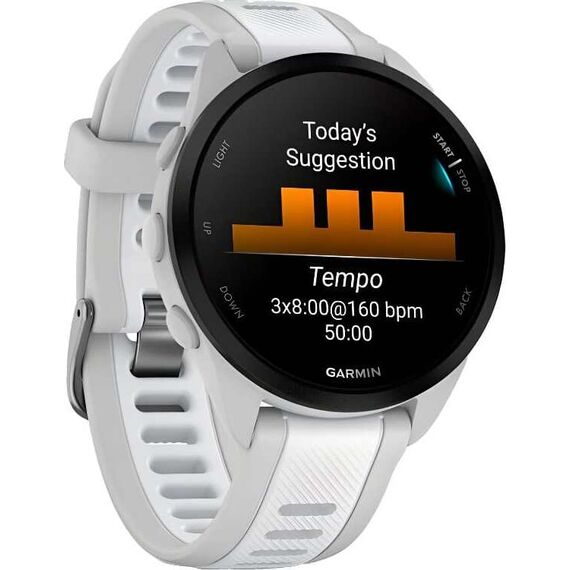 Смарт-часы Garmin Forerunner 165 Music Mist Gray/Whitestone, МУЗЫКА (легко загрузите на часы до 500 песен): Да, Цвет: Mist Gray/Whitestone, изображение 4 Смарт-часы Garmin Forerunner 165 Music Mist Gray/Whitestone, МУЗЫКА (легко загрузите на часы до 500 песен): Да, Цвет: Mist Gray/Whitestone, изображение 4