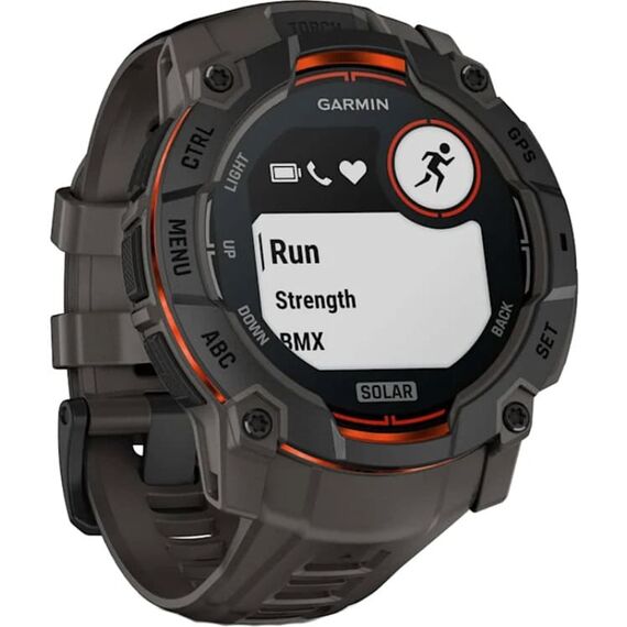 Смарт-часы Garmin Instinct 3 Solar | 50 mm | Black with Charcoal Band, Версия: Instinct 3 Solar, Размер корпуса : 50 мм, Цвет: Black/Charcoal, изображение 4 Смарт-часы Garmin Instinct 3 Solar | 50 mm | Black with Charcoal Band, Версия: Instinct 3 Solar, Размер корпуса : 50 мм, Цвет: Black/Charcoal, изображение 4