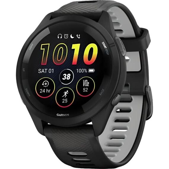 Смарт-часы Garmin Forerunner 265 Black/Powder Gray, Размер корпуса : 46 мм, Цвет: Black/Powder Gray