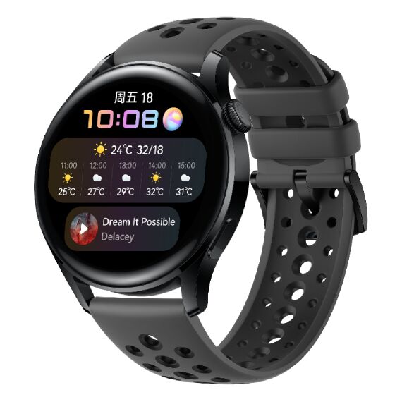 Перфорированный ремешок HUAWEI EasyFit Sports | 22 мм | Graphite black, изображение 2 Перфорированный ремешок HUAWEI EasyFit Sports | 22 мм | Graphite black, изображение 2