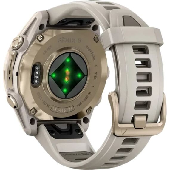 Смарт-часы Garmin Fēnix 8 Amoled | 43 mm | Gray/Dark Sandstone, Версия: Amoled, Размер корпуса : 43 мм, Цвет: Gray/Dark Sandstone, изображение 6 Смарт-часы Garmin Fēnix 8 Amoled | 43 mm | Gray/Dark Sandstone, Версия: Amoled, Размер корпуса : 43 мм, Цвет: Gray/Dark Sandstone, изображение 6