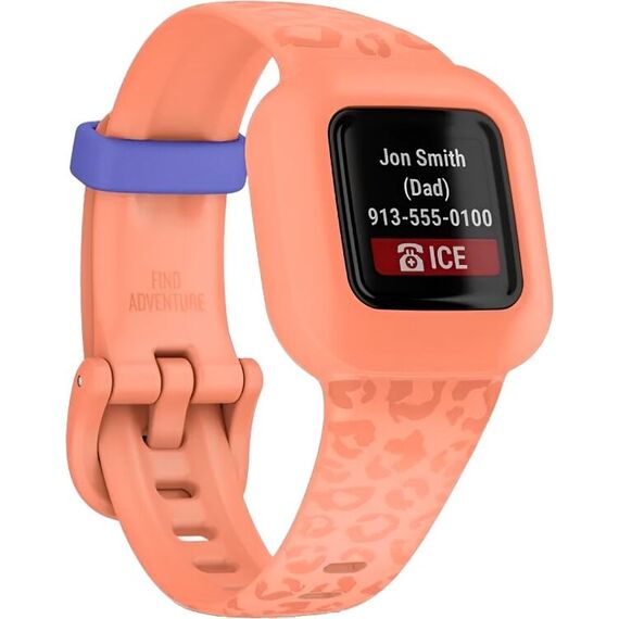 Смарт-часы Garmin Vívofit jr. 3 Garmin Peach Leopard, Версия: Garmin, Цвет: Peach Leopard, изображение 3 Смарт-часы Garmin Vívofit jr. 3 Garmin Peach Leopard, Версия: Garmin, Цвет: Peach Leopard, изображение 3