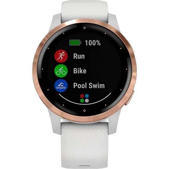Смарт-часы Garmin Vívoactive 4S Rose Gold Stainless Steel Bezel/White, Размер корпуса : 40 мм, Цвет: White, изображение 5 Смарт-часы Garmin Vívoactive 4S Rose Gold Stainless Steel Bezel/White, Размер корпуса : 40 мм, Цвет: White, изображение 5
