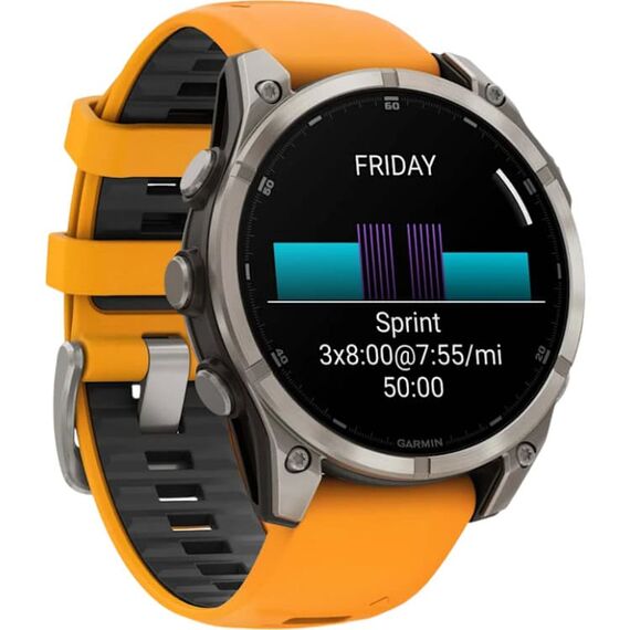 Смарт-часы Garmin Fēnix 8 Amoled | 47 mm | Orange/Graphite, Версия: Amoled, Размер корпуса : 47 мм, Цвет: Orange/Graphite, изображение 4 Смарт-часы Garmin Fēnix 8 Amoled | 47 mm | Orange/Graphite, Версия: Amoled, Размер корпуса : 47 мм, Цвет: Orange/Graphite, изображение 4
