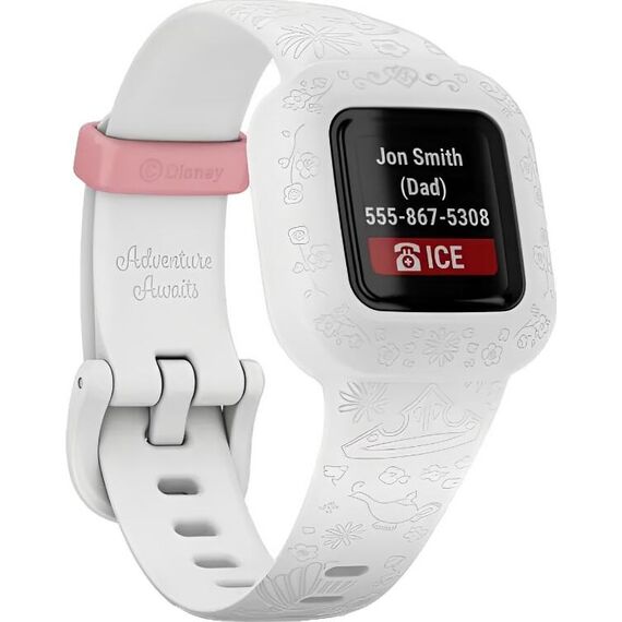 Смарт-часы Garmin Vívofit jr. 3 Disney Princess, Версия: Disney Princess, Цвет: White, изображение 3 Смарт-часы Garmin Vívofit jr. 3 Disney Princess, Версия: Disney Princess, Цвет: White, изображение 3