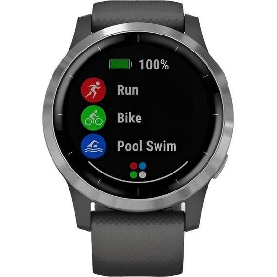 Смарт-часы Garmin Vívoactive 4 Silver Stainless Steel Bezel/Shadow Gray, Размер корпуса : 45 мм, Цвет: Shadow Gray, изображение 5 Смарт-часы Garmin Vívoactive 4 Silver Stainless Steel Bezel/Shadow Gray, Размер корпуса : 45 мм, Цвет: Shadow Gray, изображение 5