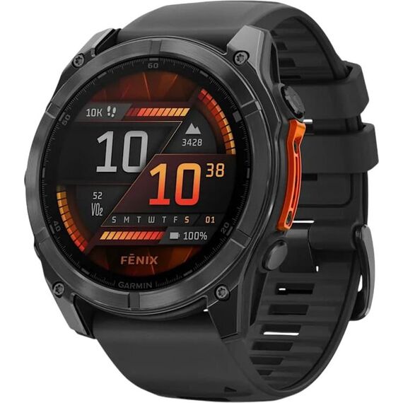 Смарт-часы Garmin Fēnix 8 Amoled | 51 mm | Slate Gray/Black, Версия: Amoled, Размер корпуса : 51 мм, Цвет: Slate Gray/Black
