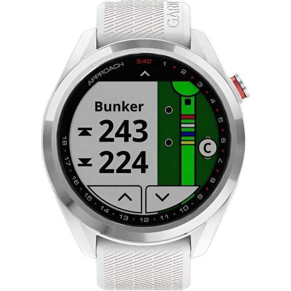 Смарт-часы Garmin Approach S42 Polished Silver/White, Цвет: Polished Silver/White, изображение 3 Смарт-часы Garmin Approach S42 Polished Silver/White, Цвет: Polished Silver/White, изображение 3