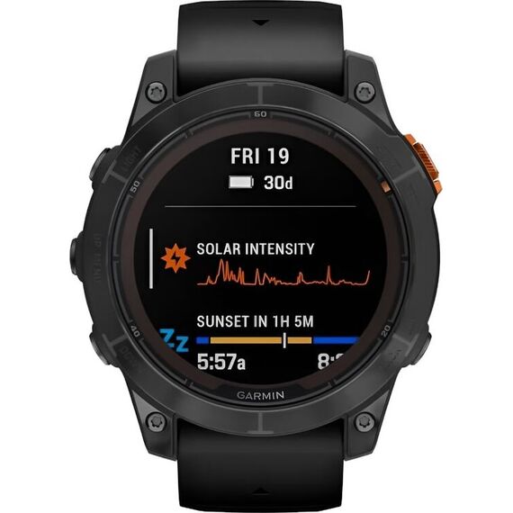 Смарт-часы Garmin Fēnix 7X Pro Solar Edition Slate Gray/Black, Версия: Pro | Solar, Размер корпуса : 51 мм, Цвет: Slate Gray/Black, изображение 3