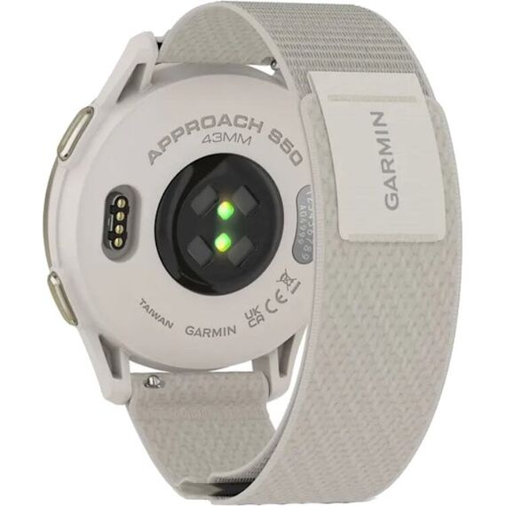 Смарт-часы Garmin Approach S50 Cream Gold Aluminum Bezel with Ivory ComfortFit Nylon Band, Версия: S50, Цвет: Cream Gold Aluminum Bezel/Ivory ComfortFit Nylon Band, изображение 6 Смарт-часы Garmin Approach S50 Cream Gold Aluminum Bezel with Ivory ComfortFit Nylon Band, Версия: S50, Цвет: Cream Gold Aluminum Bezel/Ivory ComfortFit Nylon Band, изображение 6
