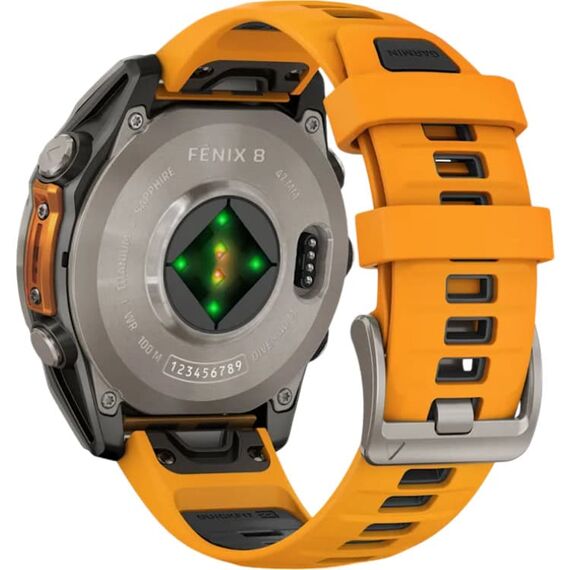 Смарт-часы Garmin Fēnix 8 Amoled | 47 mm | Orange/Graphite, Версия: Amoled, Размер корпуса : 47 мм, Цвет: Orange/Graphite, изображение 6 Смарт-часы Garmin Fēnix 8 Amoled | 47 mm | Orange/Graphite, Версия: Amoled, Размер корпуса : 47 мм, Цвет: Orange/Graphite, изображение 6