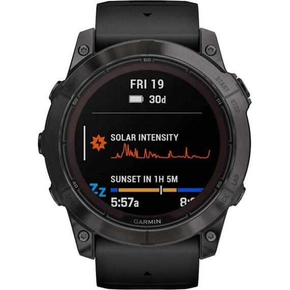 Смарт-часы Garmin Fēnix 7X Pro Sapphire Solar Edition Carbon Gray DLC Titanium, Версия: Pro | Sapphire Solar, Размер корпуса : 51 мм, Цвет: Carbon Gray DLC Titanium, изображение 3
