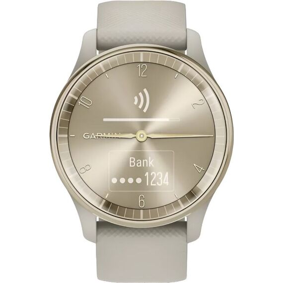 Смарт-часы Garmin Vívomove Trend Cream Gold Stainless Steel Bezel/French Gray, Версия: Vívomove Trend, Цвет: Cream Gold Stainless Steel Bezel/French Gray, изображение 5 Смарт-часы Garmin Vívomove Trend Cream Gold Stainless Steel Bezel/French Gray, Версия: Vívomove Trend, Цвет: Cream Gold Stainless Steel Bezel/French Gray, изображение 5