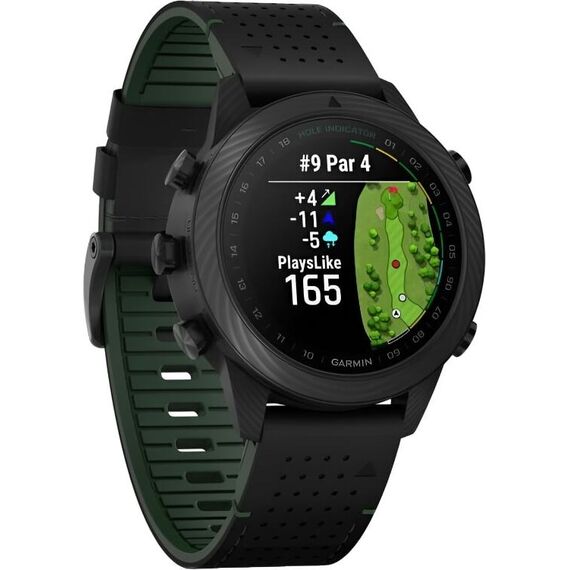 Смарт-часы Garmin Marq Golfer (Gen 2) Carbon Edition, Версия: Golfer, Материал корпуса: Плавленое углеродное волокно с титановой задней крышкой, изображение 4 Смарт-часы Garmin Marq Golfer (Gen 2) Carbon Edition, Версия: Golfer, Материал корпуса: Плавленое углеродное волокно с титановой задней крышкой, изображение 4