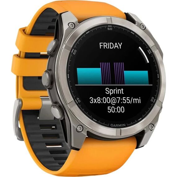 Смарт-часы Garmin Fēnix 8 Amoled | 51 mm | Orange/Graphite, Версия: Amoled, Размер корпуса : 51 мм, Цвет: Orange/Graphite, изображение 4 Смарт-часы Garmin Fēnix 8 Amoled | 51 mm | Orange/Graphite, Версия: Amoled, Размер корпуса : 51 мм, Цвет: Orange/Graphite, изображение 4