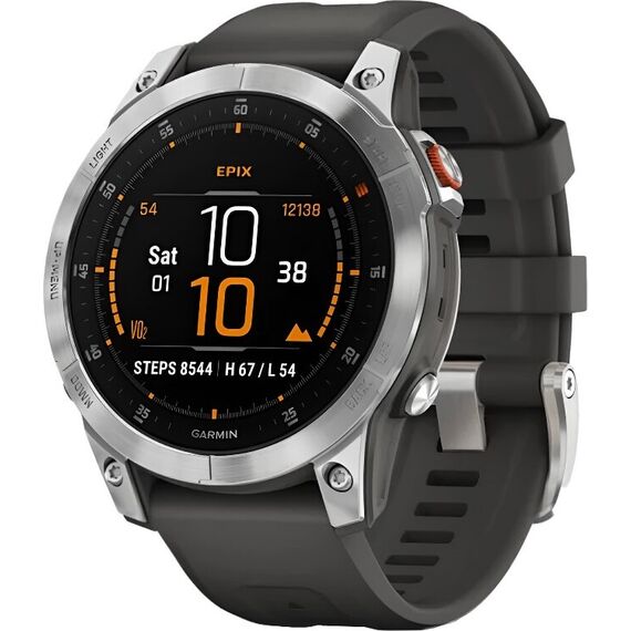 Смарт-часы Garmin Epix (Gen 2) Standard Edition 47 mm Slate Steel/Graphite, Версия: Standard, Цвет: Slate Steel/Graphite