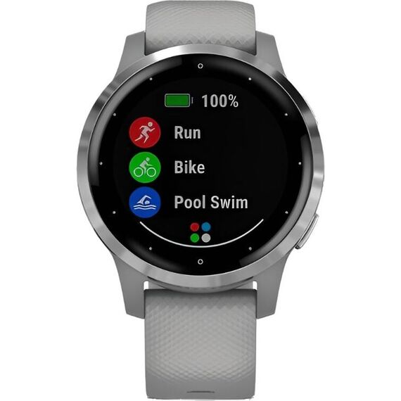 Смарт-часы Garmin Vívoactive 4S Silver Stainless Steel Bezel/Powder Gray, Размер корпуса : 40 мм, Цвет: Powder Gray, изображение 5 Смарт-часы Garmin Vívoactive 4S Silver Stainless Steel Bezel/Powder Gray, Размер корпуса : 40 мм, Цвет: Powder Gray, изображение 5