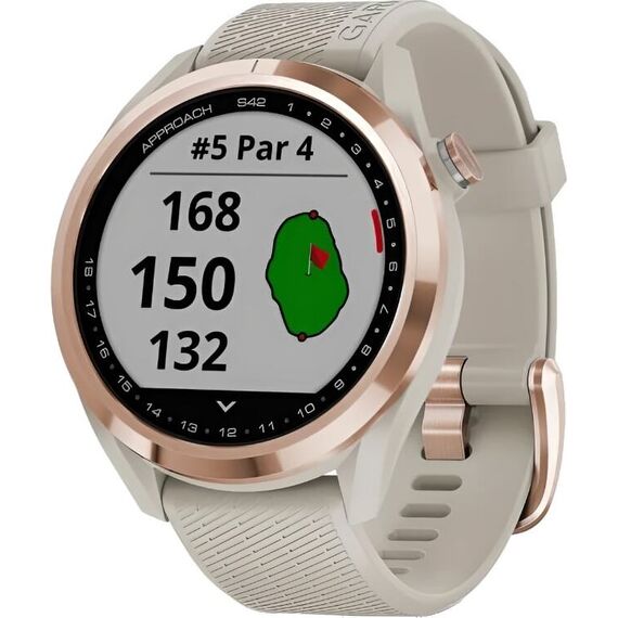 Смарт-часы Garmin Approach S42 Rose Gold/Light Sand, Цвет: Rose Gold/Light Sand