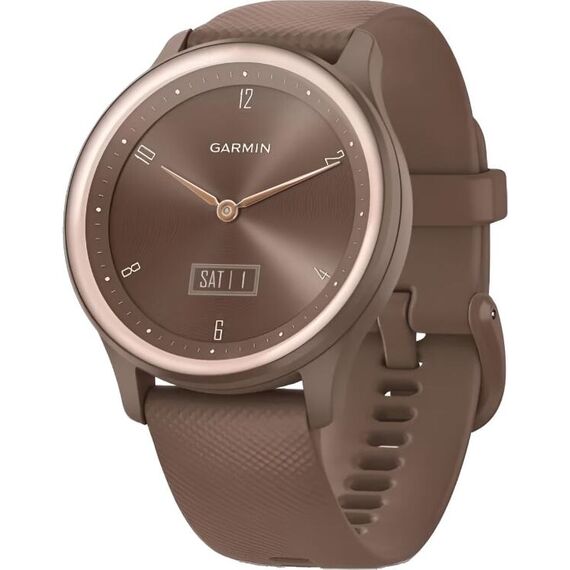 Смарт-часы Garmin Vívomove Sport Cocoa Case/Peach Gold Accents, Версия: Vívomove Sport, Цвет: Cocoa Case/Peach Gold Accents