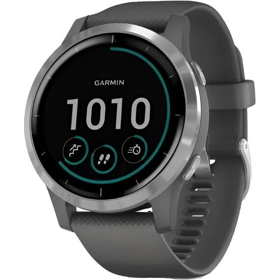Смарт-часы Garmin Vívoactive 4 Silver Stainless Steel Bezel/Shadow Gray, Размер корпуса : 45 мм, Цвет: Shadow Gray
