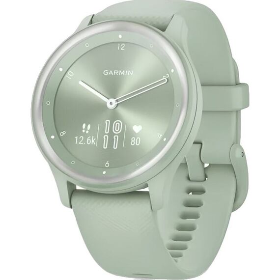 Смарт-часы Garmin Vívomove Sport Cool Mint Case/Silver Accents, Версия: Vívomove Sport, Цвет: Mint Case/Silver Accents
